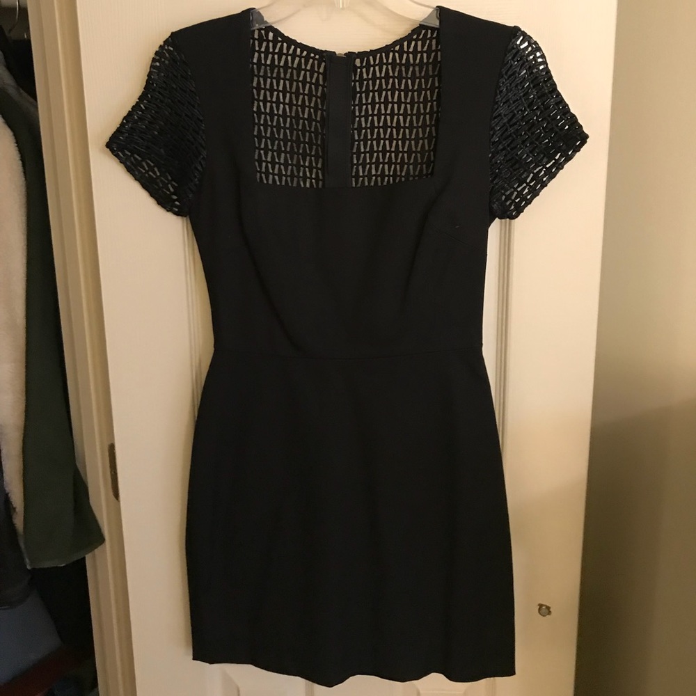 Banana Republic black fitted black mini dress